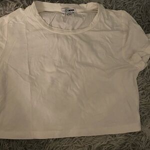 Fashion Nova Cream Short Sleeve Top